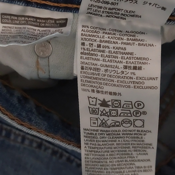 Levi's 550 Men's Tapered Leg Light Wash Blue Jeans Size 42x30 Actual Sz 42W 28L - Picture 10 of 11